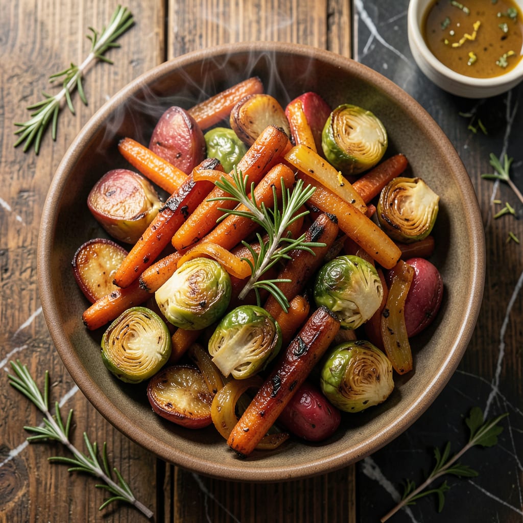 Cooper's Hawk Roasted Vegetables Recipe: Caramelized Edges and Herb Infused Flavor illustration with key details