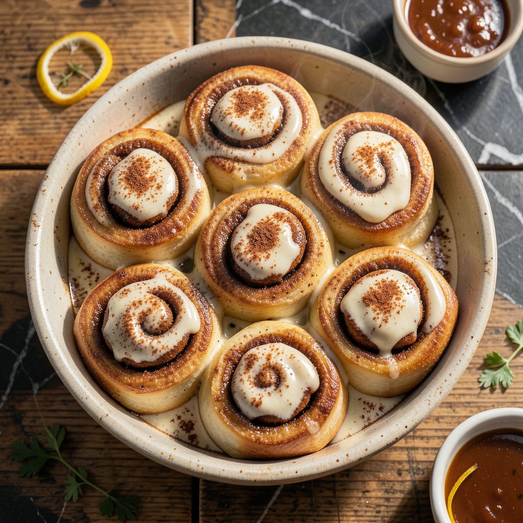 Costco Cinnamon Rolls Recipe: Gooey Centers With Cream Cheese Frosting example with annotations
