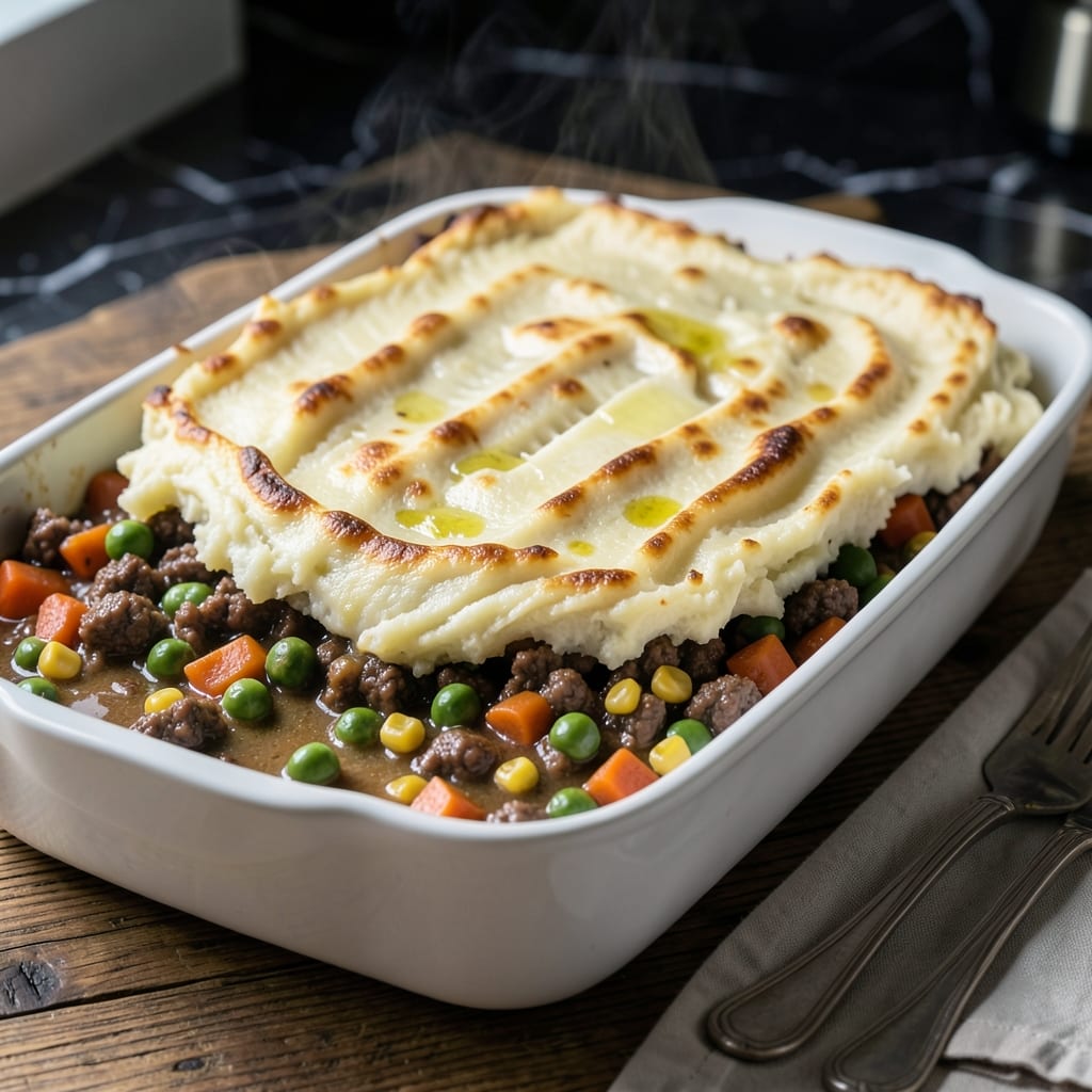 Complete cottage pie recipe easy frozen vegetables overview image