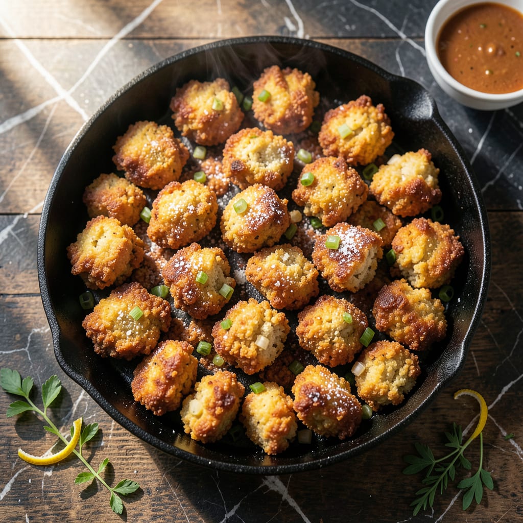Cracker Barrel Hush Puppies Recipe: Crispy Golden Bites With Onion Kick example with annotations