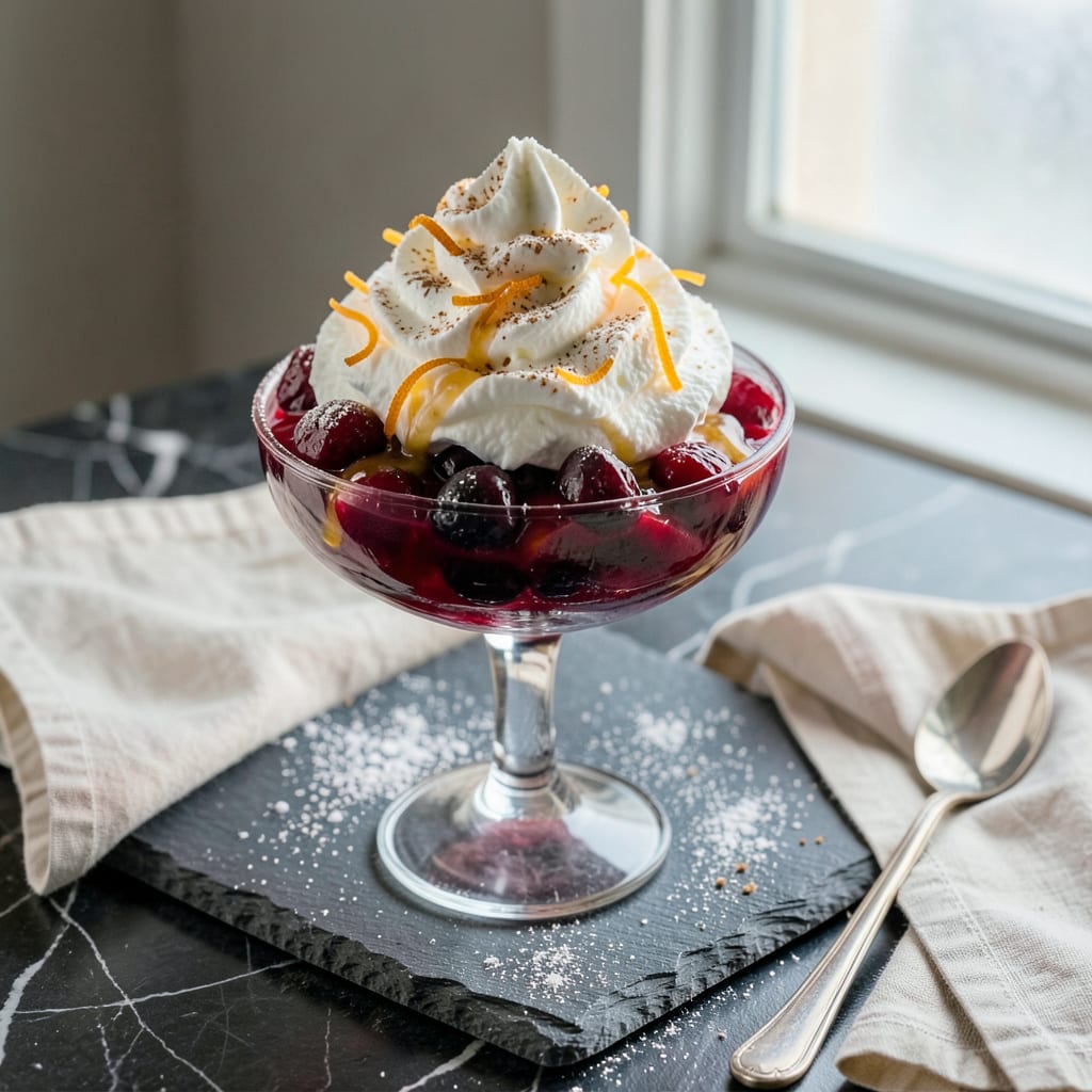Comprehensive Cranberries in the Snow Recipe: Whipped Cream Blanket Over Tart Berries visual reference
