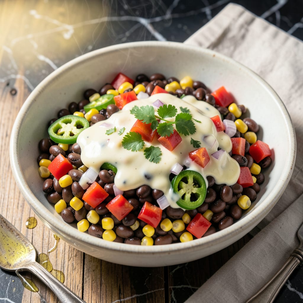 Creamy Cowboy Caviar Recipe: Zesty Southwest Dip in Minutes example with annotations