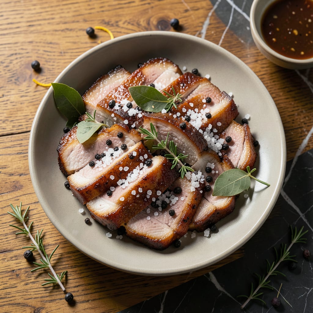 Cured Pork Belly Recipe: Crispy Skin and Rich Marbled Flavor example with annotations