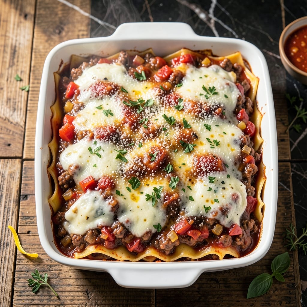 Lasagna Recipe with Ground Pork and Beef: Meaty Layers of Italian Comfort
