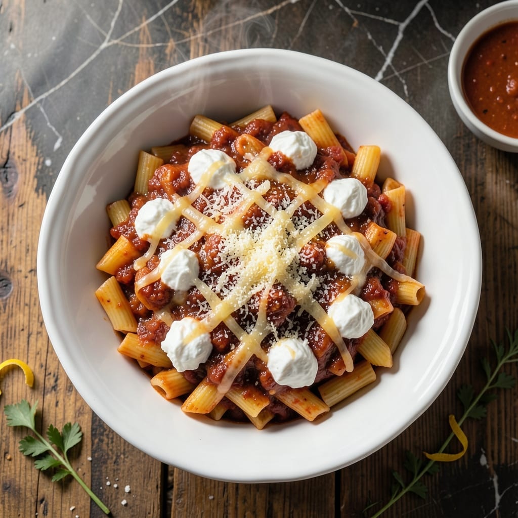 Italian Baked Ziti Recipe No Meat: Three-Cheese Layers of Saucy Comfort