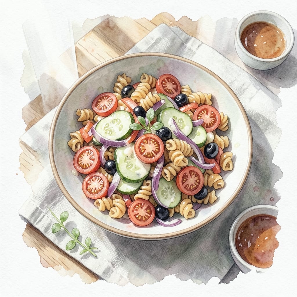 Basic Pasta Salad Recipe With Italian Dressing: Fresh Garden Medley in Minutes