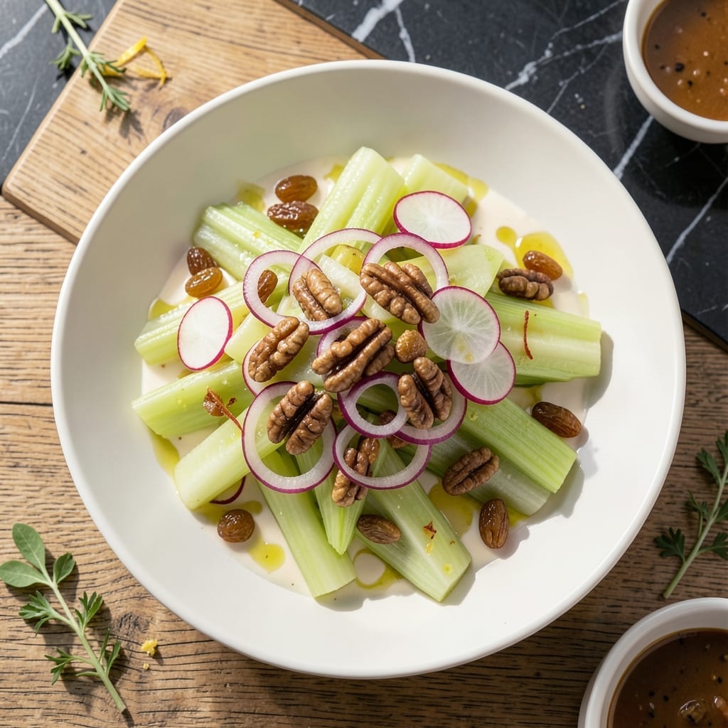 Celery Salad Recipe Vegan: Crisp Stalk Refreshment With Zesty Dressing