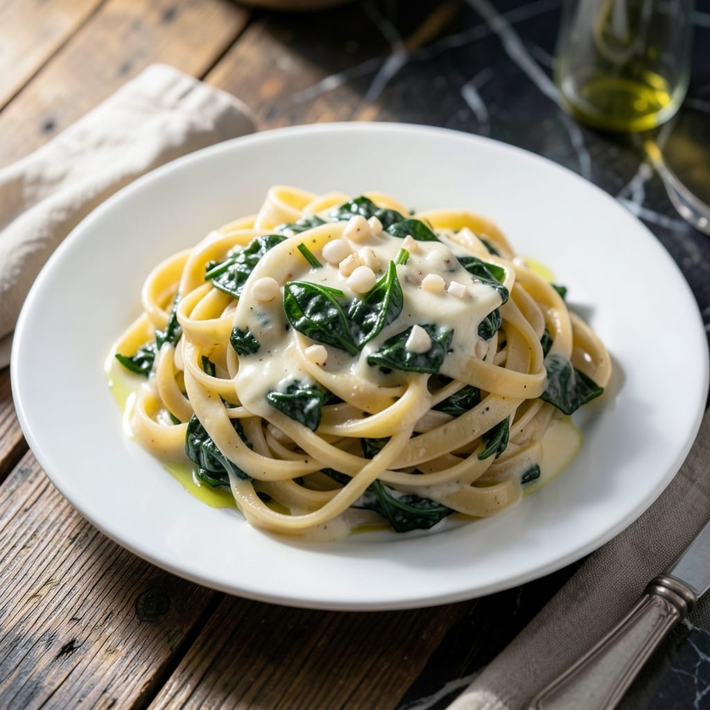 Creamy Spinach Pasta Recipe With Cream Cheese: Velvety Sauce With Fresh Greens