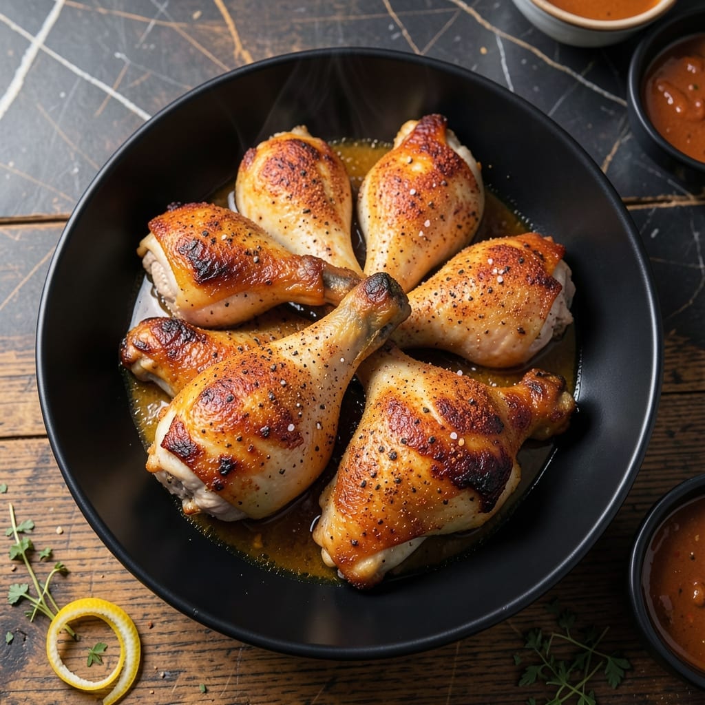 Recipe for Baked Chicken Thighs Bone In: Crisp Skin Over Juicy Meat