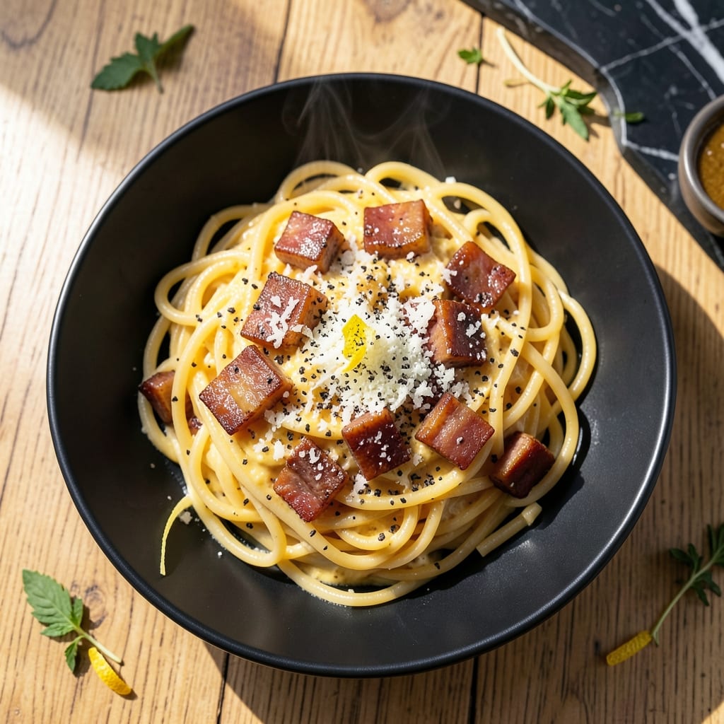 Original Carbonara Recipe Italian: Authentic Roman Pasta with Guanciale and Pecorino Original Carbonara Recipe Italian: Authentic Roman Pasta with Guanciale and Pecorino