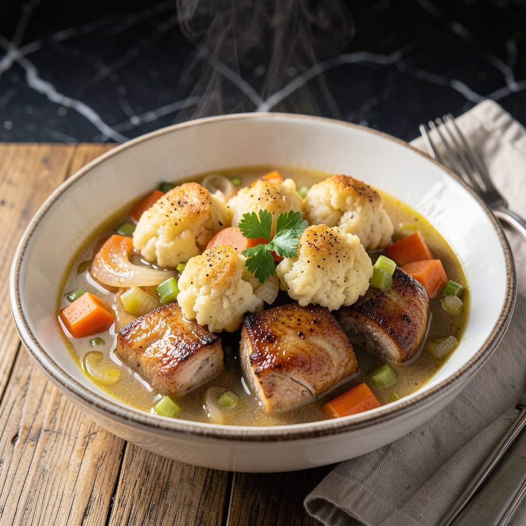 Homemade Dumpling Recipe for Chicken and Dumplings: Pillowy Clouds in Savory Broth