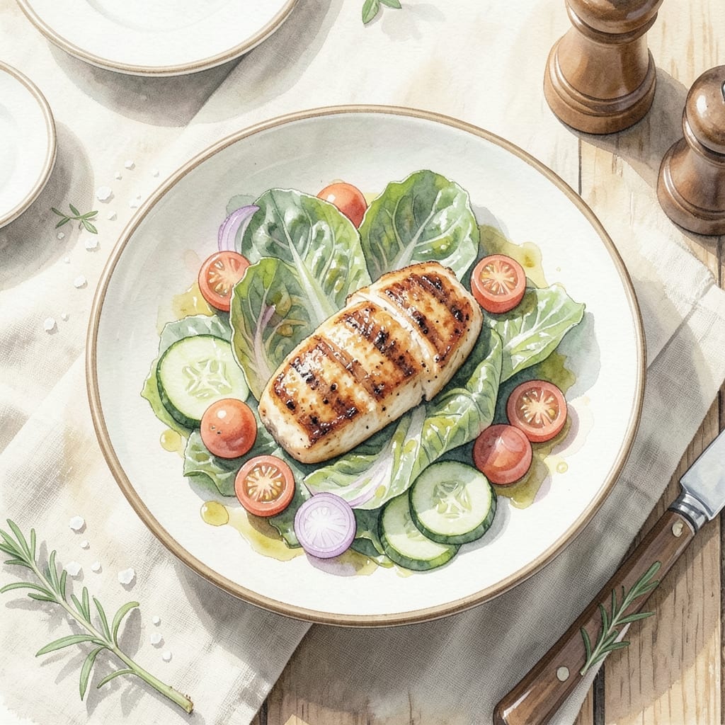 Grilled Chicken Salad Recipe for Weight Loss: High-Protein Meal with Fresh Greens