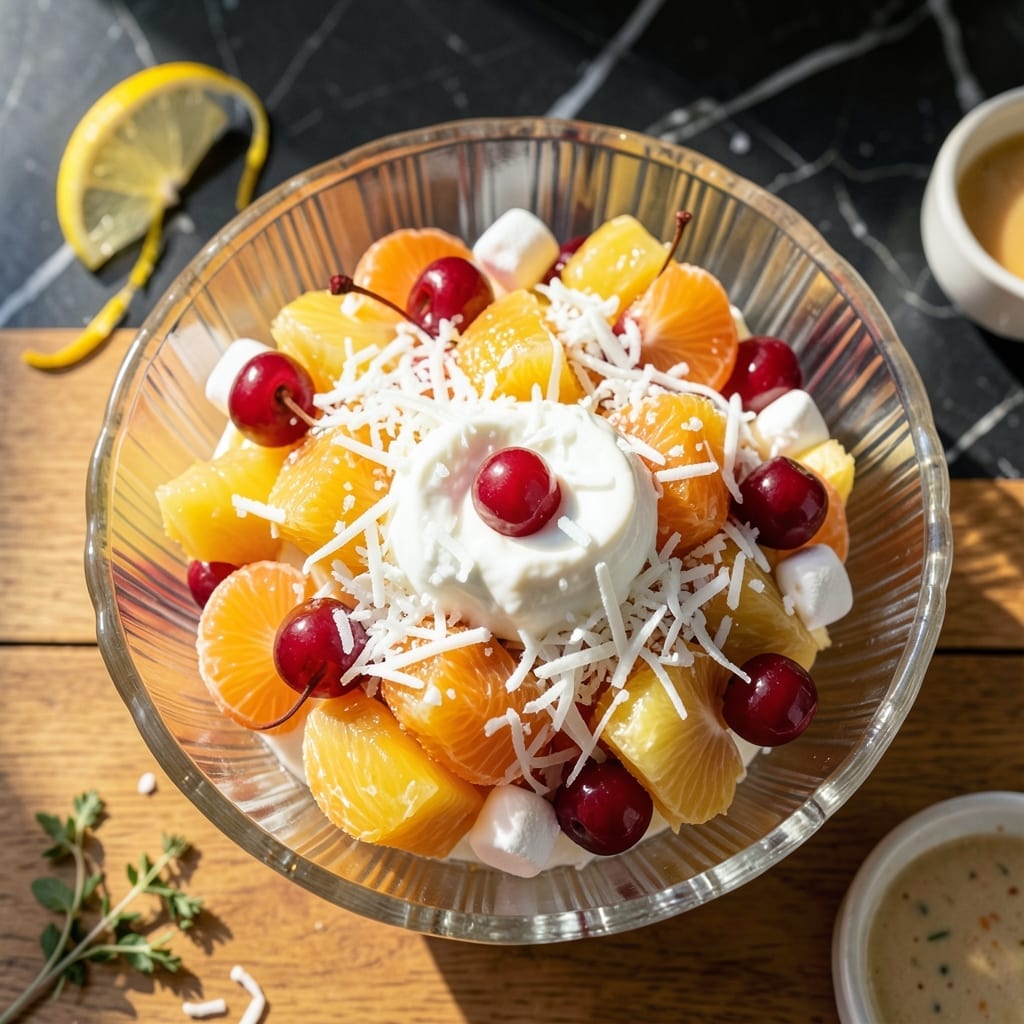 Paula Deen's Ambrosia Salad Recipe: Southern Creamy Fruit Nostalgia Paula Deen's Ambrosia Salad Recipe: Southern Creamy Fruit Nostalgia