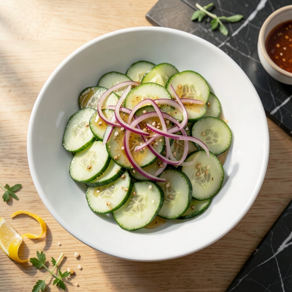 Asian Cucumber Salad Recipe Without Sesame Oil: Refreshing Crunch With Rice Vinegar Zing