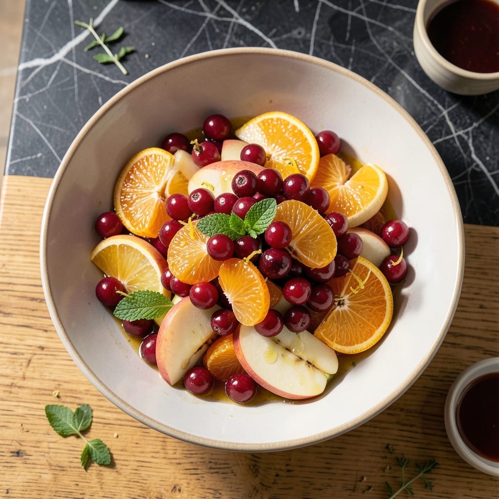 Recipe for Cranberry Salad With Oranges and Apples: Festive Citrus-Infused Crunch