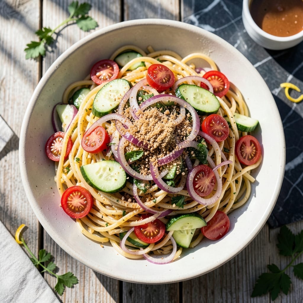 Spaghetti Salad Recipe With Salad Supreme: No-Cook Pasta Party in a Bowl