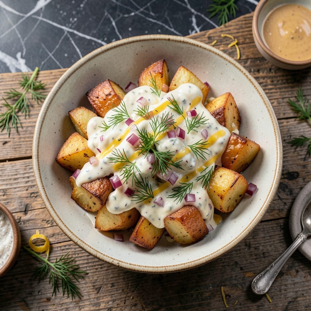 Baked Potato Salad Recipe Cold: No-Mayo Creamy Chill with Fresh Dill Baked Potato Salad Recipe Cold: No-Mayo Creamy Chill with Fresh Dill