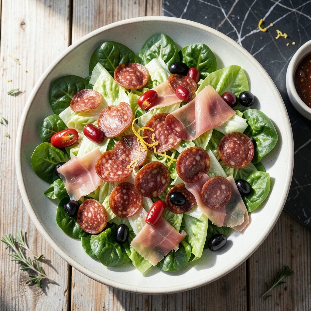 Antipasto Salad Recipe With Lettuce: Vibrant Tri-Color Crunch With Italian Flair