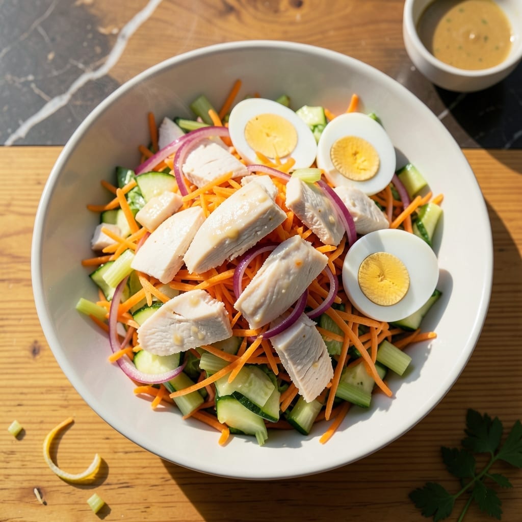 Healthy Chicken Salad Recipe With Eggs: Protein-Rich Meal With Hidden Veggies