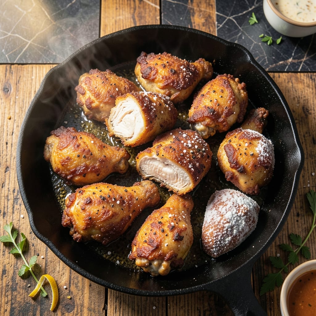 Fried Chicken Recipe Cast Iron Pan: Golden Crust with Juicy Centers Fried Chicken Recipe Cast Iron Pan: Golden Crust with Juicy Centers