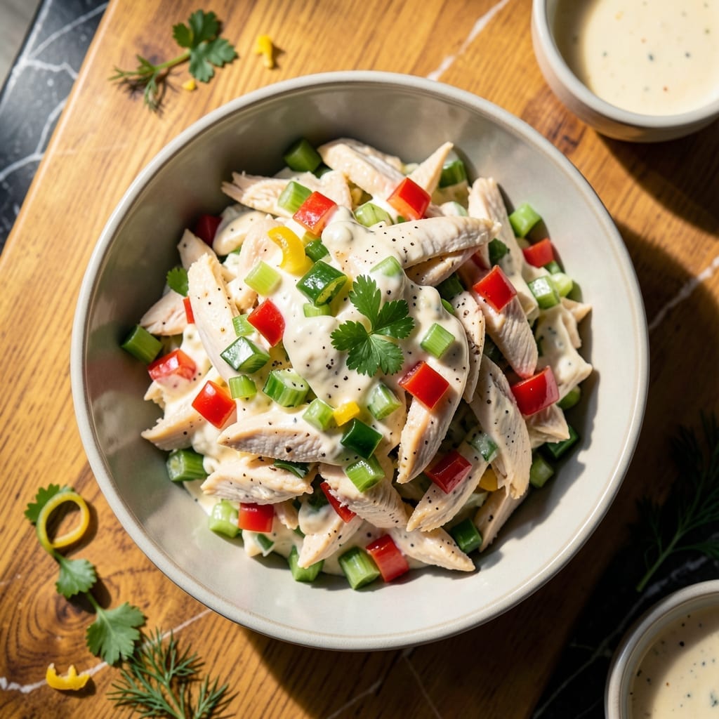 Recipe For Chicken Salad: Light and Zesty Garden Medley