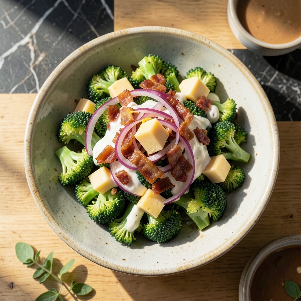 Original Broccoli Salad Recipe With Mayonnaise: Crunchy Veggies and Creamy Dressing