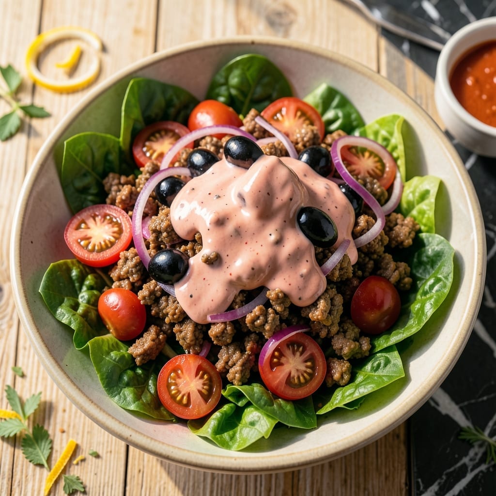 Taco Salad Recipe With Thousand Island Dressing: Tex-Mex Crunch Meets Creamy Tang