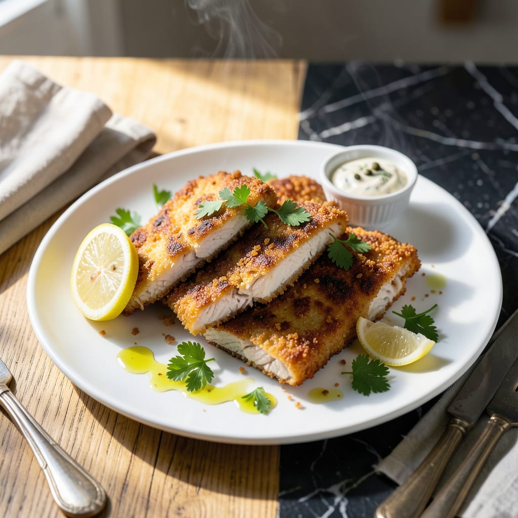 Visual representation of Deep Fried Halibut Recipe: Flaky Fish With Crispy Golden Coating