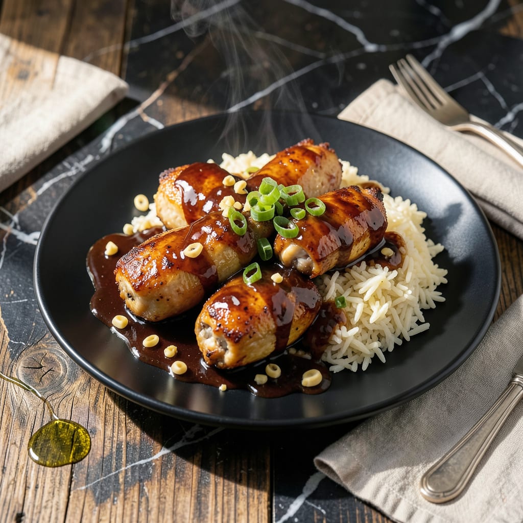 Denny's Bourbon Chicken Recipe: Sweet and Sticky Copycat Success example with annotations