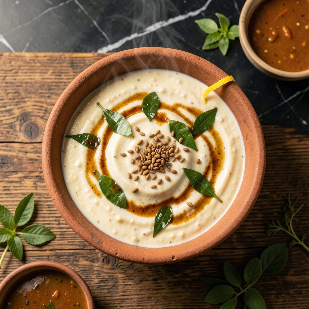 Gujarati Kadhi Recipe in Gujarati: Tangy Yogurt Curry With Pakora Dumplings Gujarati Kadhi Recipe in Gujarati: Tangy Yogurt Curry With Pakora Dumplings