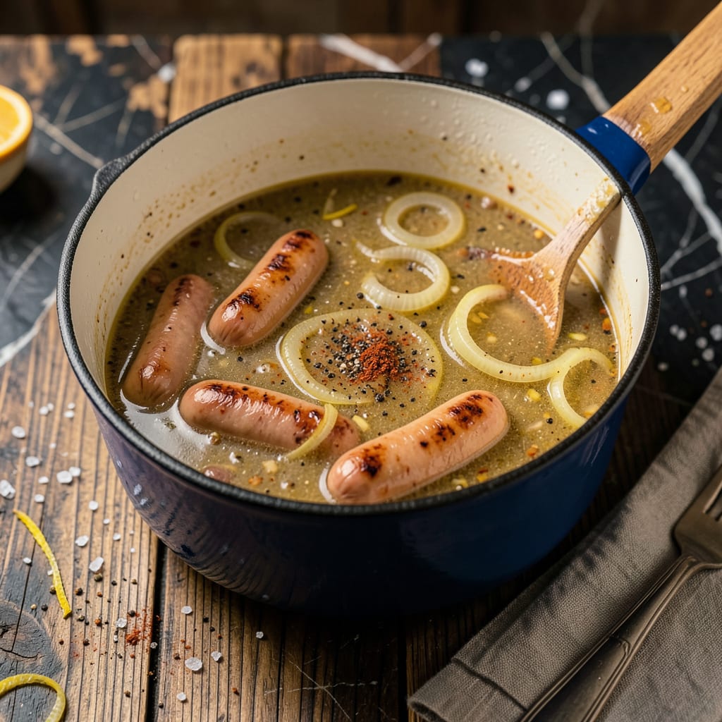 Dirty Water Hot Dogs Recipe: NYC Street Cart Magic in Your Kitchen example with annotations