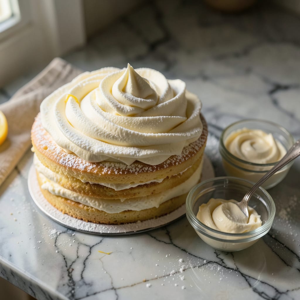 Comprehensive domino buttercream frosting recipe visual reference