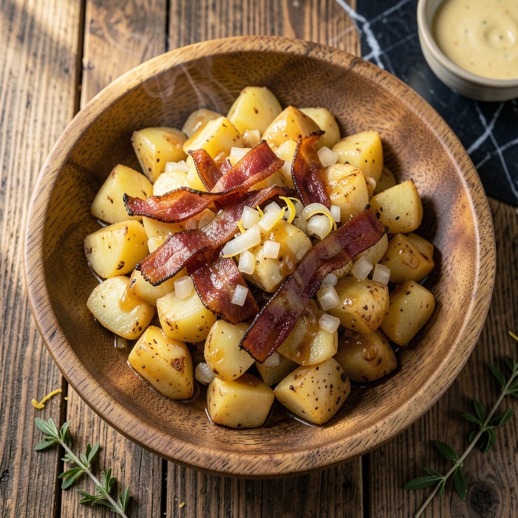 German Potato Salad Recipe Bobby Flay: Warm Bacon and Vinegar Infusion