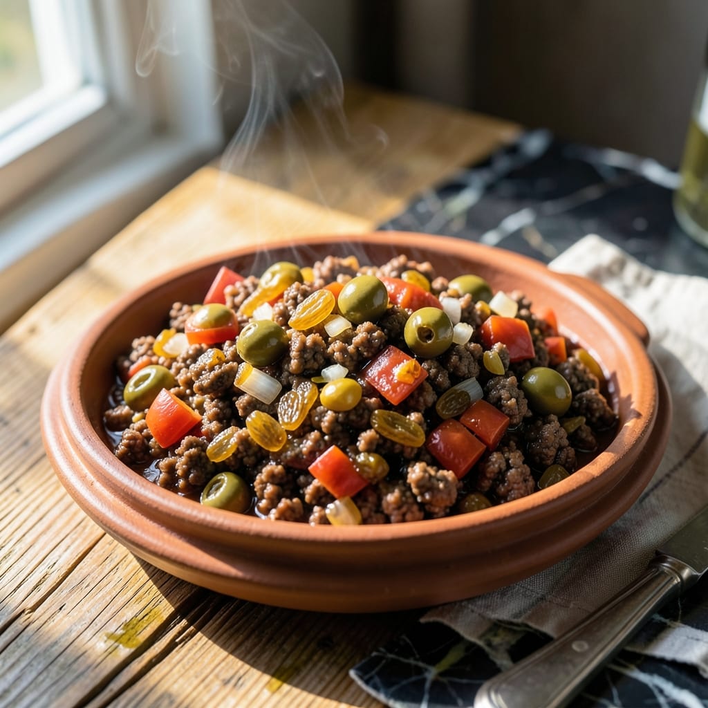 Mexican Picadillo Recipe With Ground Beef: Sweet and Savory One-Pan Dinner