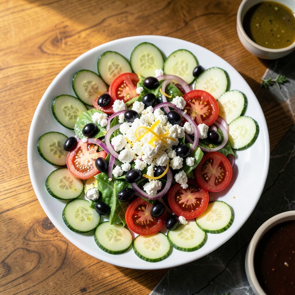 Greek Salad Recipe Vegetarian: Crisp Cucumber, Tomato and Feta Harmony
