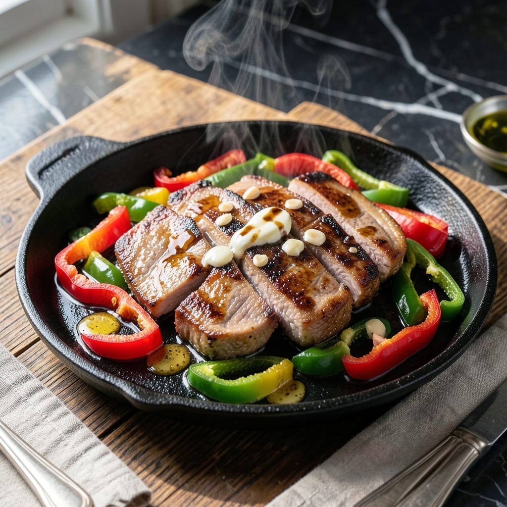 Pepper Lunch Recipe Pork: Sizzling Plate with Garlic Butter Glaze