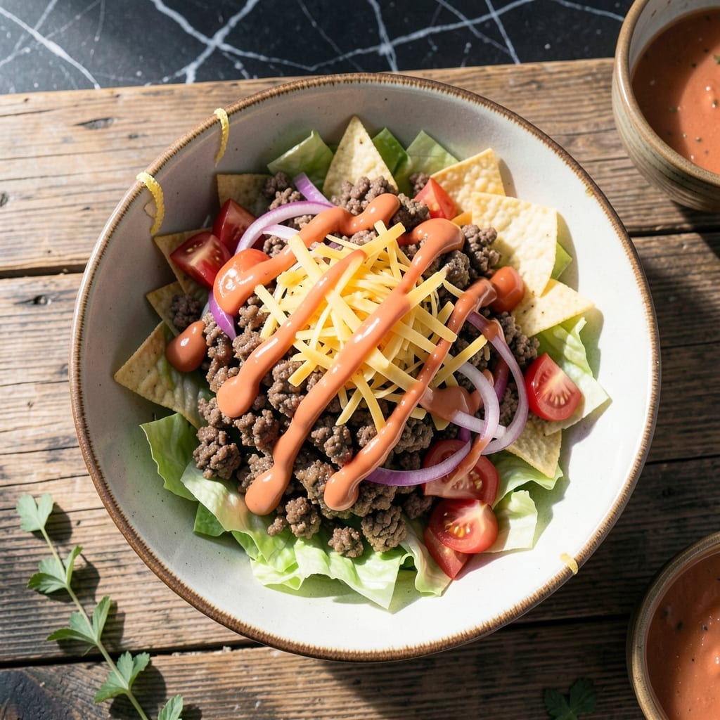 Taco Salad Recipe With Catalina Dressing: Texas-Style Crunch in a Bowl