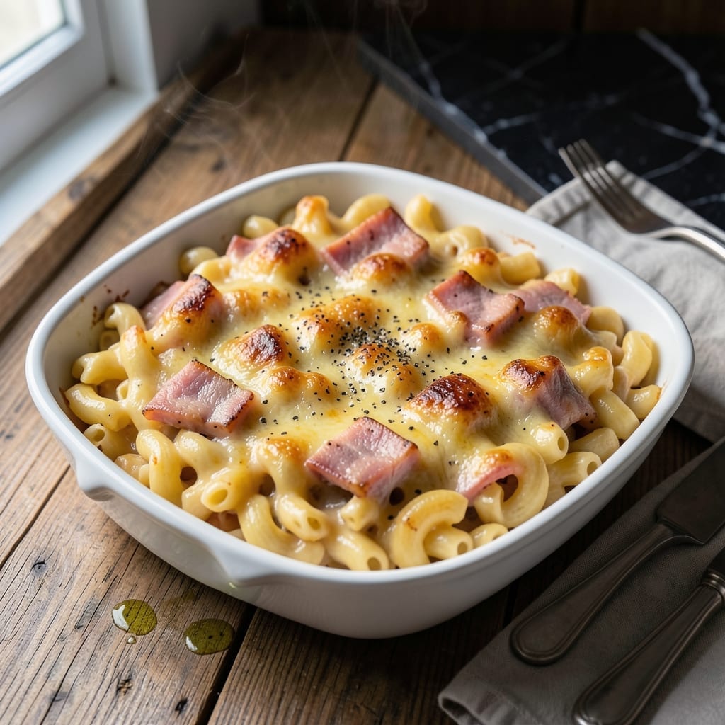 Macaroni And Cheese With Ham Recipe Baked: Cheesy One-Dish Comfort