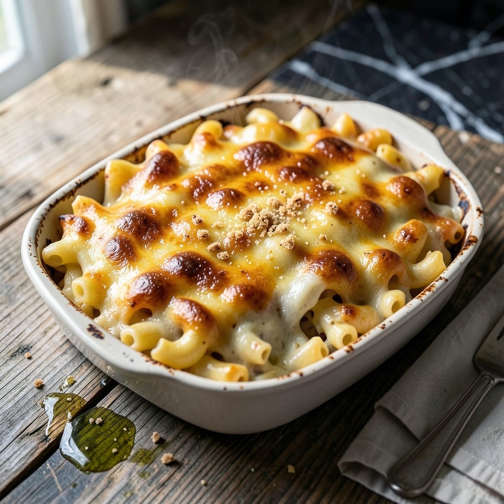 Bake Macaroni and Cheese Recipe Southern Style: Sharp Cheddar with a Buttery Crust