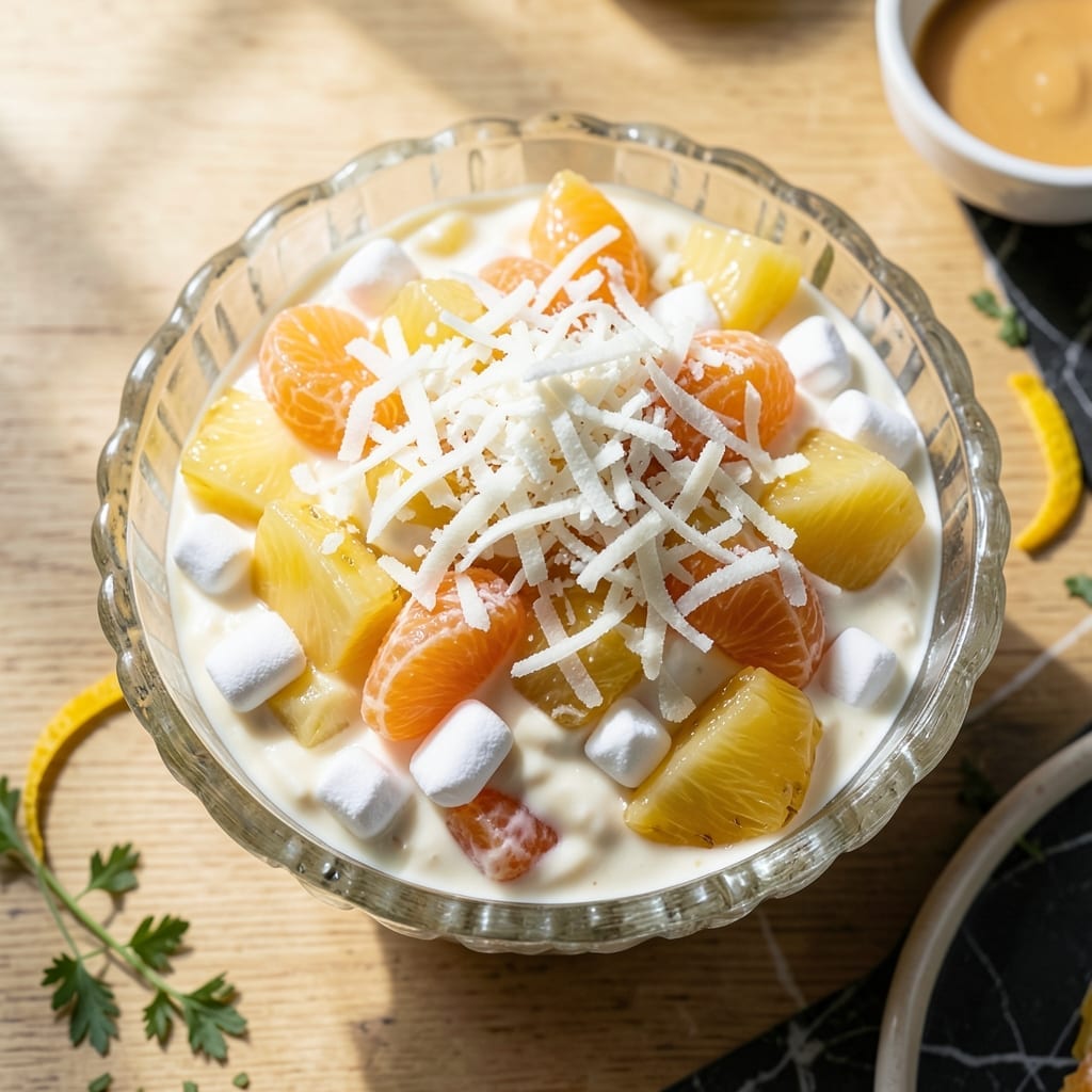 Ambrosia Salad Recipe Ingredients: Retro Creamy Citrus and Marshmallow Delight Ambrosia Salad Recipe Ingredients: Retro Creamy Citrus and Marshmallow Delight
