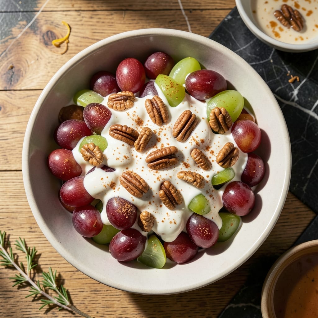 Grape Salad Recipe With Pecans: Sweet Creamy Clusters With Nutty Crunch Grape Salad Recipe With Pecans: Sweet Creamy Clusters With Nutty Crunch