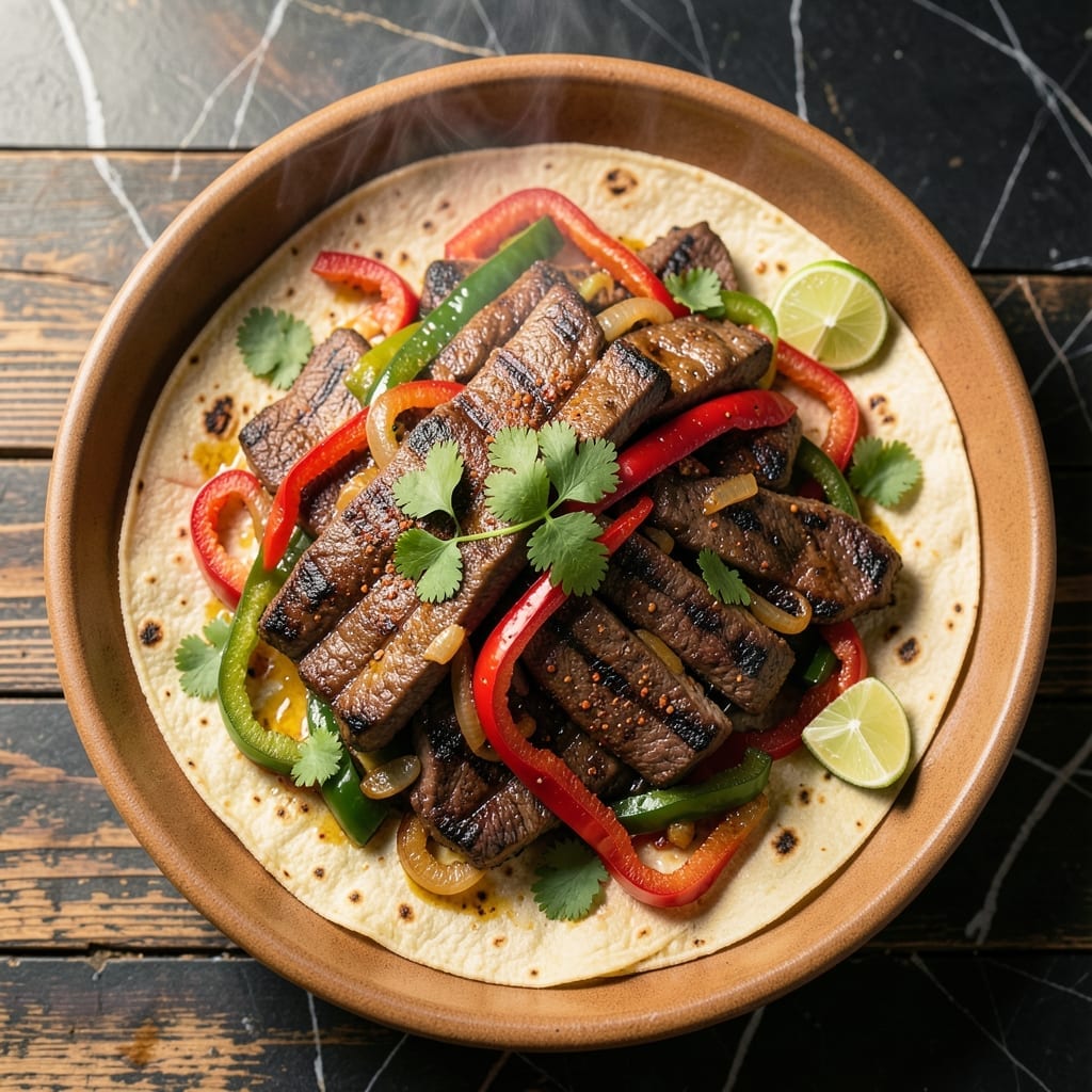 Mexican Fajitas Recipe Steak: Sizzling Skirt Steak With Charred Peppers