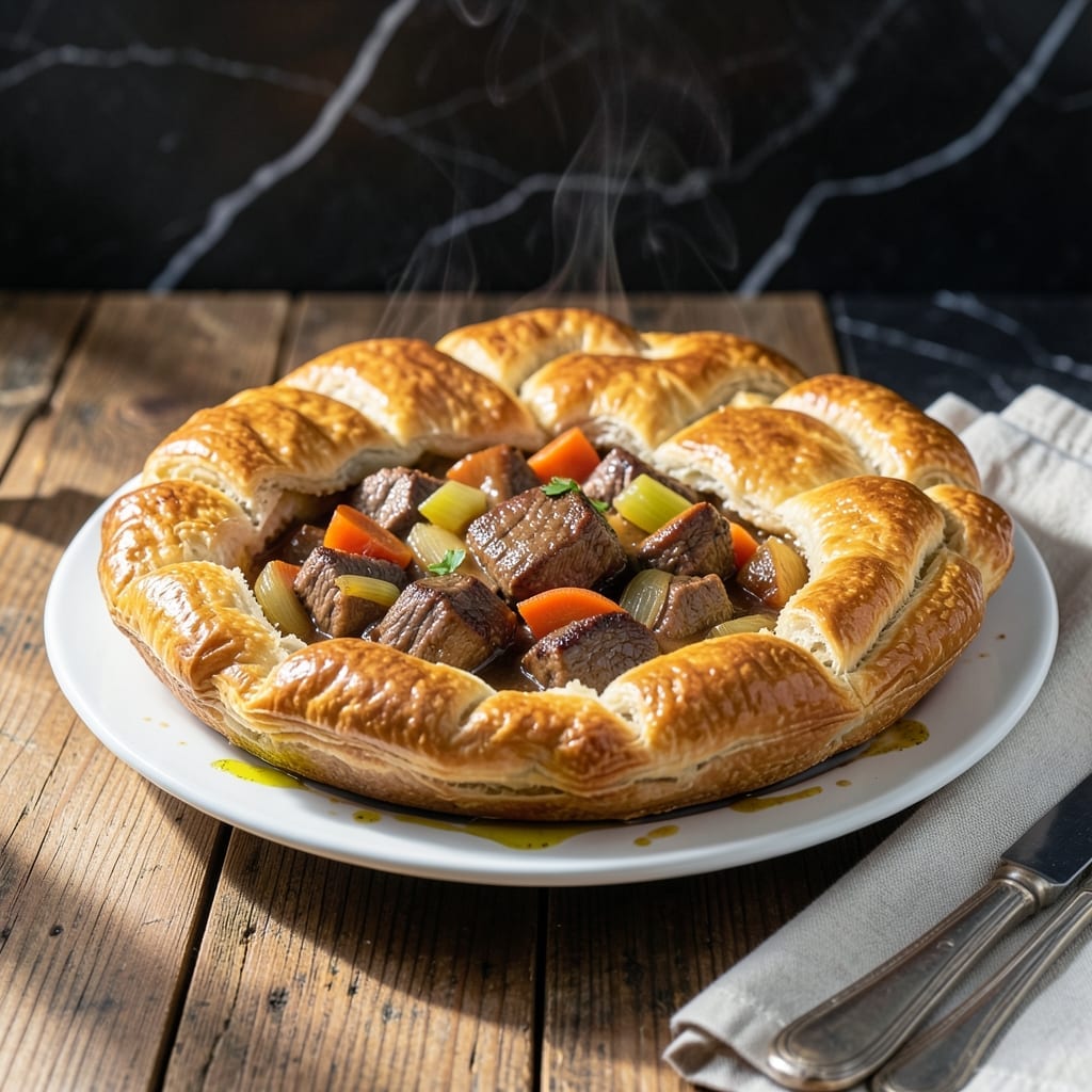 Beef Pot Pie Recipe Puff Pastry: Golden Crust Over Hearty Filling Beef Pot Pie Recipe Puff Pastry: Golden Crust Over Hearty Filling