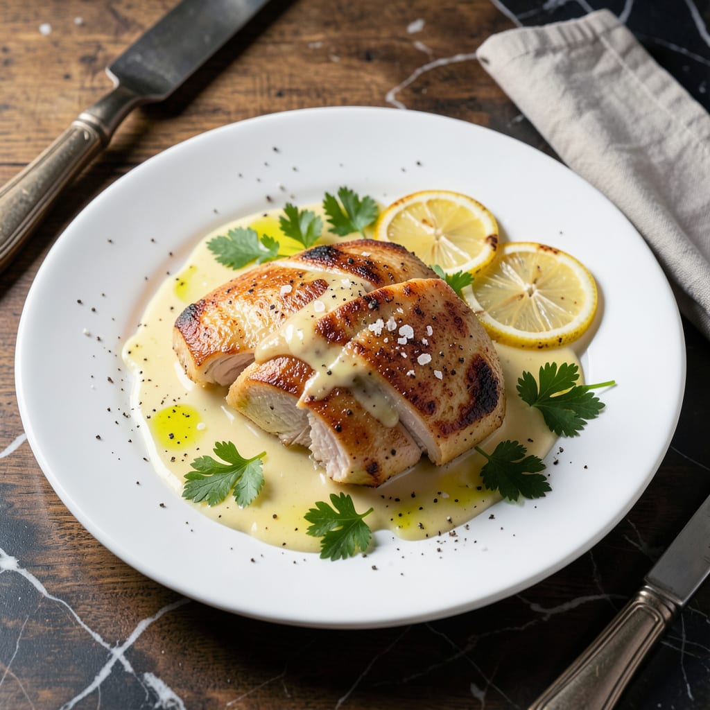 Visual representation of Easy Chicken Francese Recipe Without Wine: Lemon Butter Sauce for Weeknight Elegance