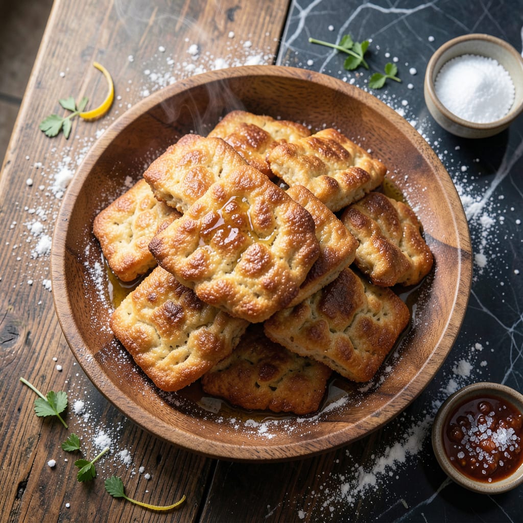 easy fry bread recipe without baking powder illustration with key details
