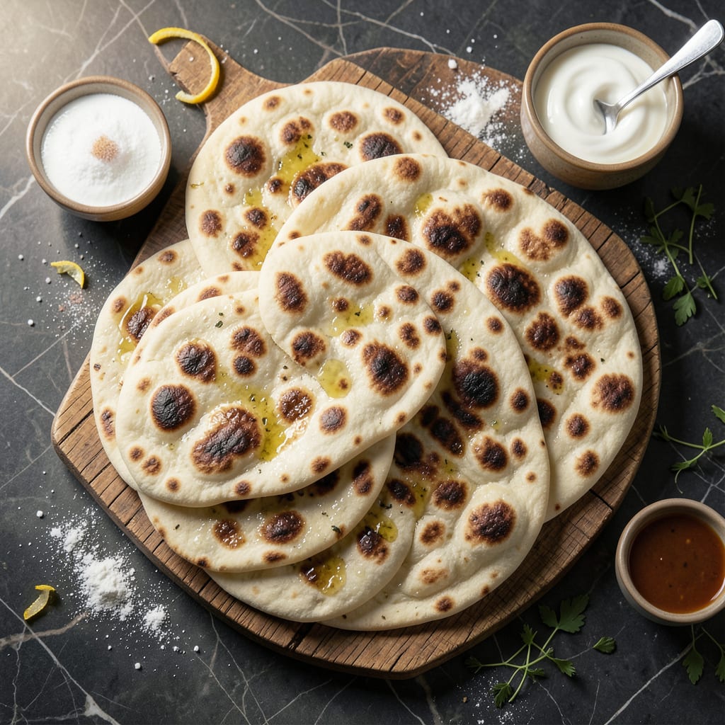 Visual representation of Easy Jamie Oliver Naan Bread Recipe: No Yeast Flatbread in 15 Minutes