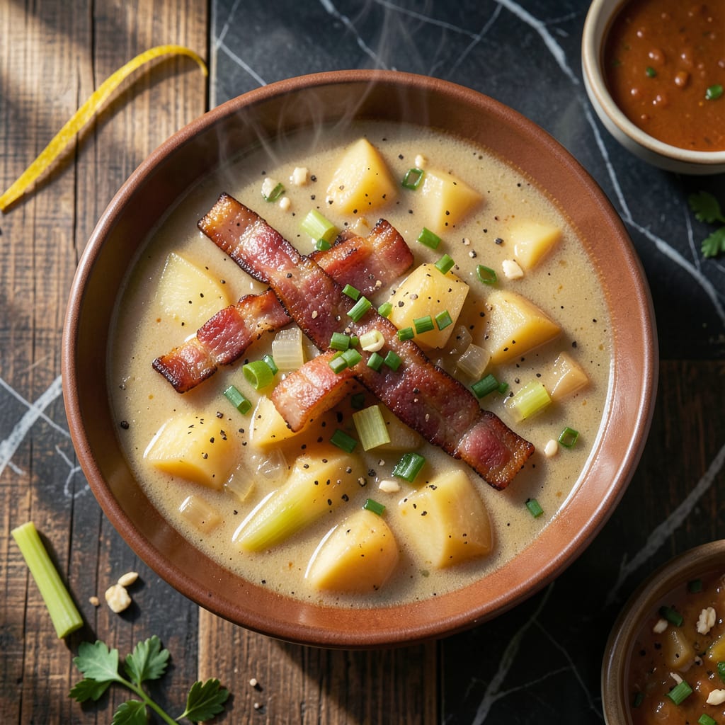 Easy Potato Bacon Soup Recipe: Smoky Creamy Comfort Bowl detailed visual guide