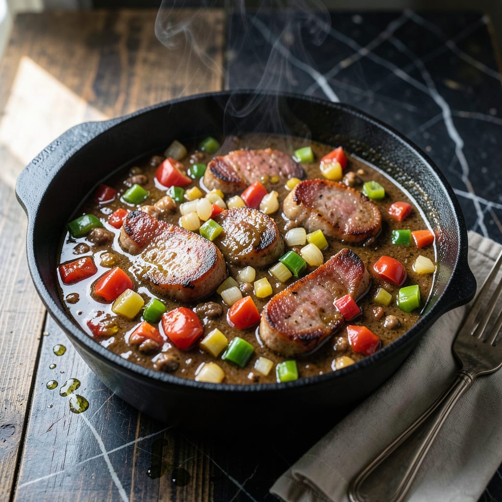 Easy Sausage Gumbo Recipe: Smoky Andouille in Rich Roux Based Stew detailed visual guide