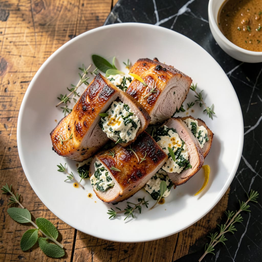 Easy Stuffed Pork Chop Recipe: Herb Infused and Juicy in 30 Minutes example with annotations