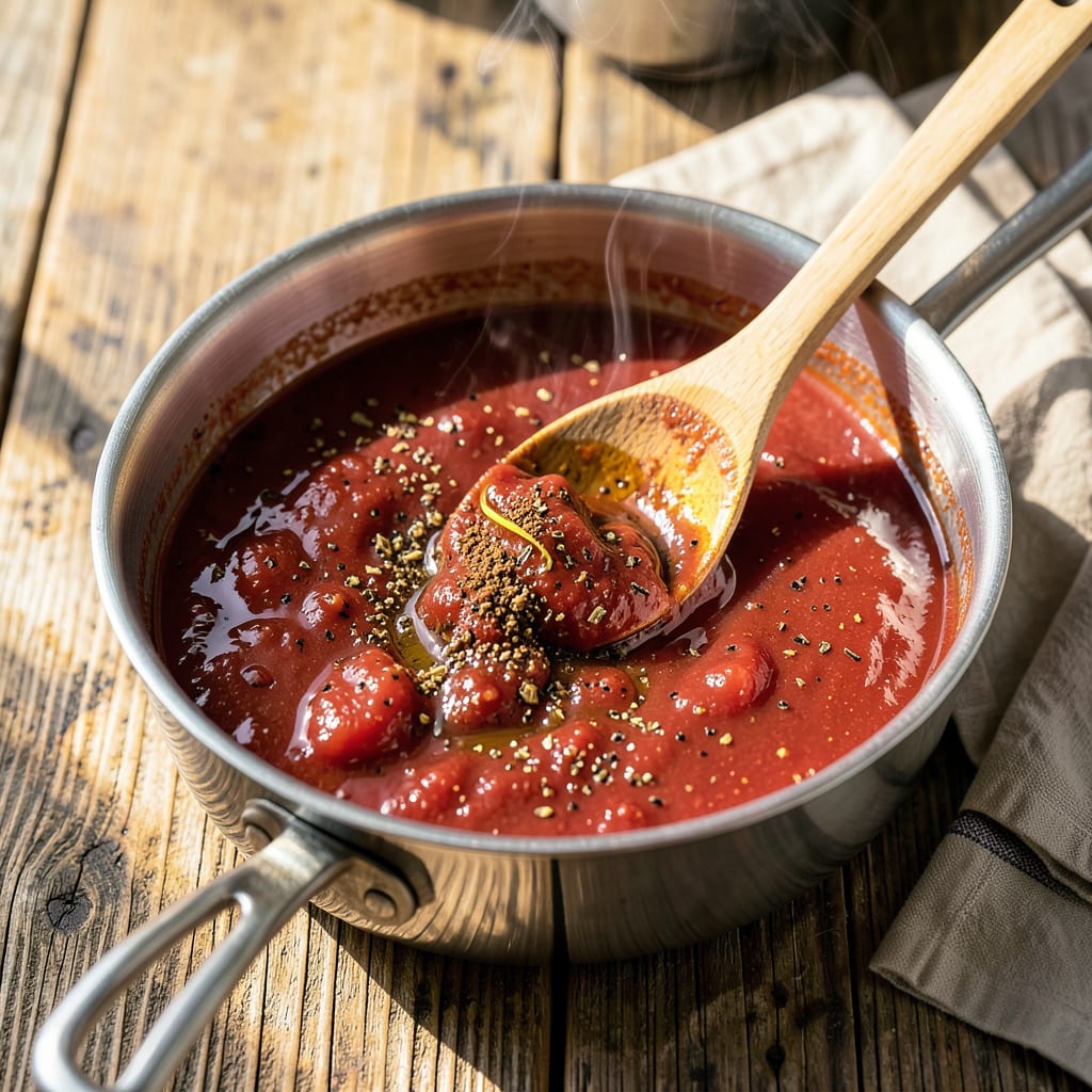 Visual representation of Easy Wet Burrito Sauce Recipe: Rich, Spiced Drizzle for Layered Feasts